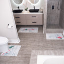US States Boston Design 3 Piece Bathroom Rugs Set |Green