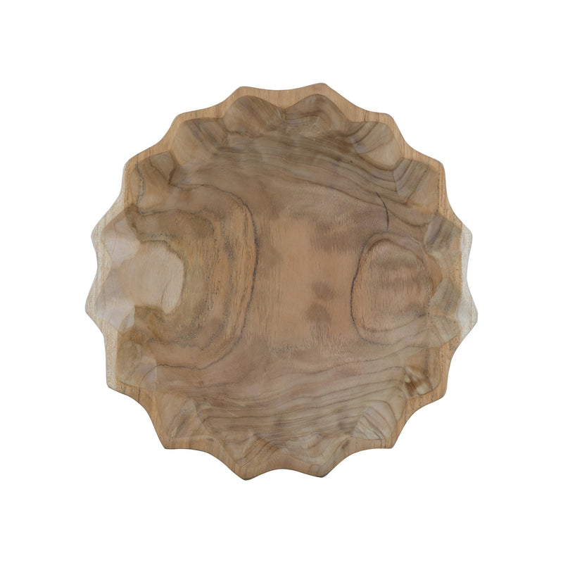 Natural Teak Fruit Bowl - 11", photo 3 of 7