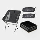 BOXIO CHAIR Set of 2 I ultralight camping chair with box by myboxio