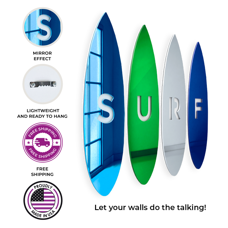 Surfboard 4-Piece Set