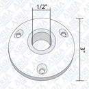 BP1 Brass Surface Mount Round Bracket for Landscape Lighting Fixture