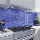 Cobalt Blue 12x12 Glossy Brick Glass Mosaic Tile (5 pack, 4.92 sq ft/case)