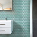 Sky Blue 12x12 Glossy Brick Glass Mosaic Tile (5 pack, 4.92 sq ft/case)