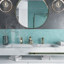 Sky Blue 0.5x12 Glossy Glass Pencil Tile Trim (10 pack, 0.5 sq ft/case)