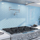 Sapphire Blue 12x12 Glossy Brick Glass Mosaic Tile (5 pack, 4.92 sq ft/case) - Sample
