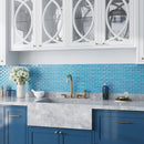 Sapphire Blue 0.5x12 Glossy Glass Pencil Tile Trim (10 pack, 0.5 sq ft/case)