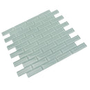 Blizzard Blue 12x12 Glossy Brick Glass Mosaic Tile (5 pack, 4.92 sq ft/case)