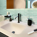 Blizzard Blue 12x12 Glossy Brick Glass Mosaic Tile (5 pack, 4.92 sq ft/case)