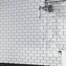 White 12x12 Glossy Brick Glass Mosaic Tile (5 pack, 4.92 sq ft/case)