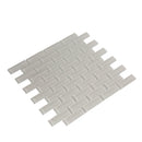 Light Taupe Beige 12x12 Glossy Brick Glass Mosaic Tile (5 pack, 4.92 sq ft/case)
