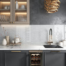 Light Taupe Beige 12x12 Glossy Brick Glass Mosaic Tile (5 pack, 4.92 sq ft/case) by Apollo Tile