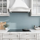 Stone Blue 12x12 Glossy Brick Glass Mosaic Tile (5 pack, 4.92 sq ft/case) by Apollo Tile