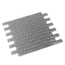 Coin Gray 12x12 Glossy Brick Glass Mosaic Tile (5 pack, 4.92 sq ft/case)