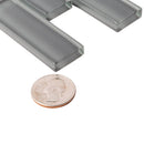 Coin Gray 12x12 Glossy Brick Glass Mosaic Tile (5 pack, 4.92 sq ft/case)