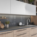 Coin Gray 12x12 Glossy Brick Glass Mosaic Tile (5 pack, 4.92 sq ft/case)