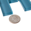 Cerulean Blue 12x12 Glossy Brick Glass Mosaic Tile (5 pack, 4.92 sq ft/case) - Sample