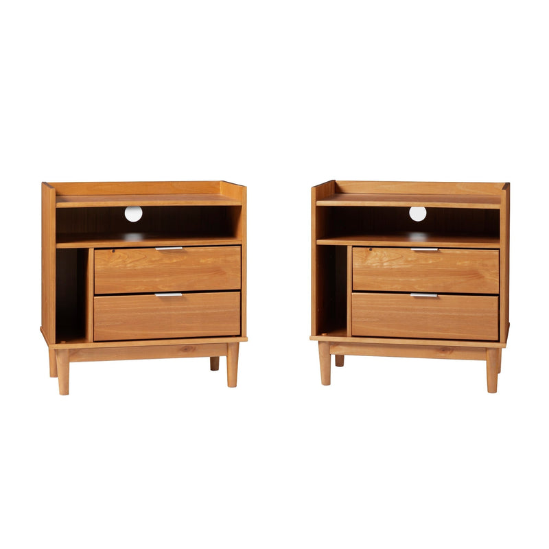 Lee Mid-Century Modern Wood Nightstand