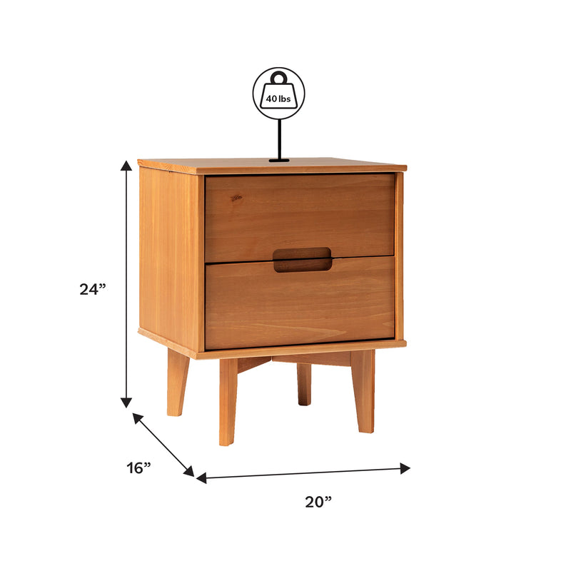 Sloane Mid Century Modern Solid Wood Nightstand