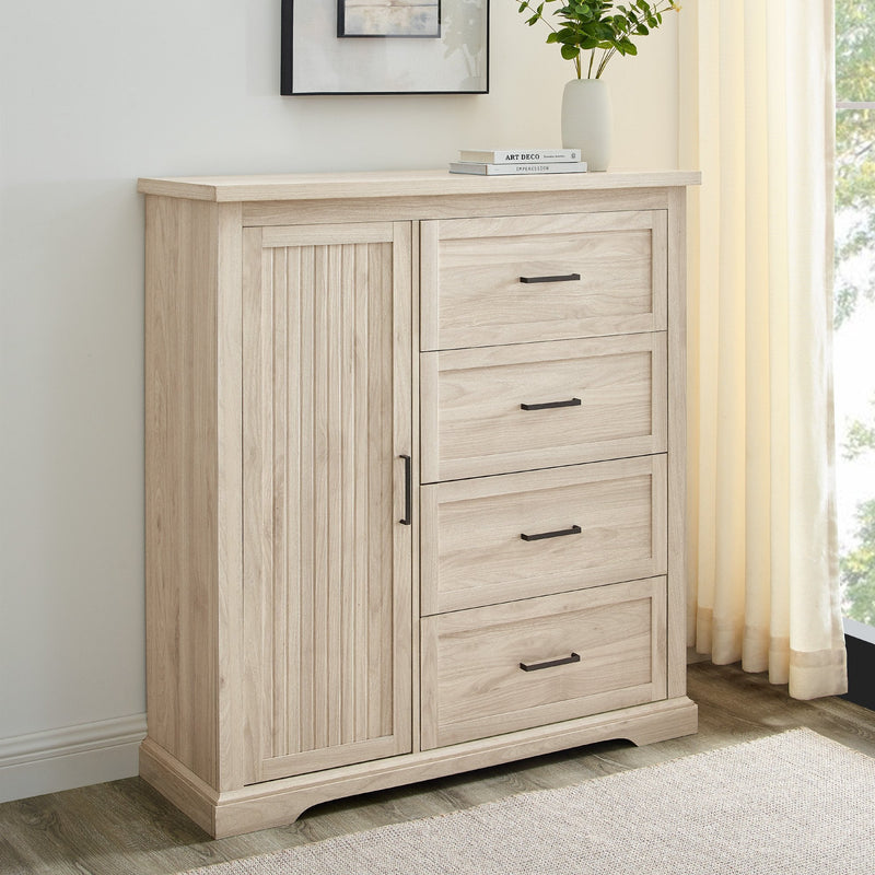 Jolene Grooved Wardrobe Armoire