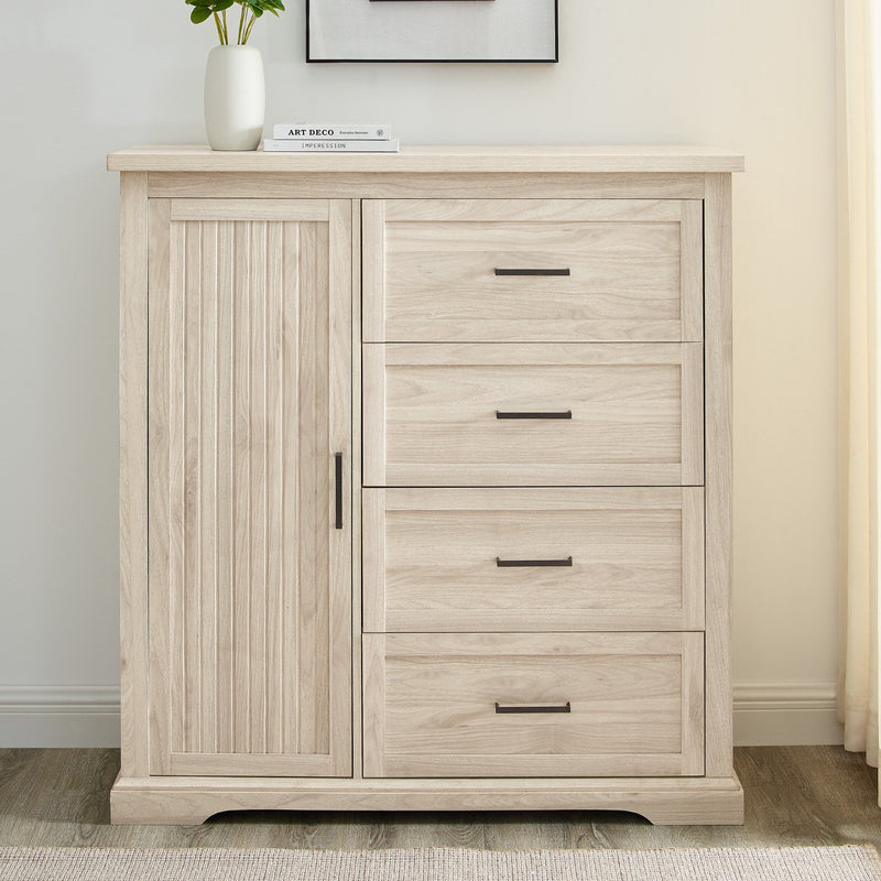 Jolene Grooved Wardrobe Armoire