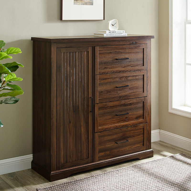 Jolene Grooved Wardrobe Armoire