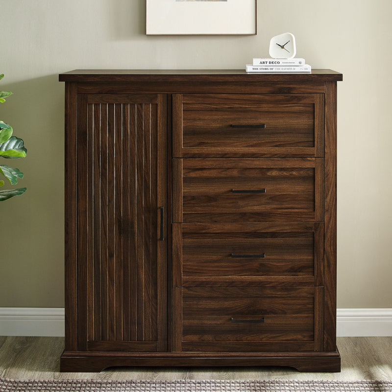 Jolene Grooved Wardrobe Armoire