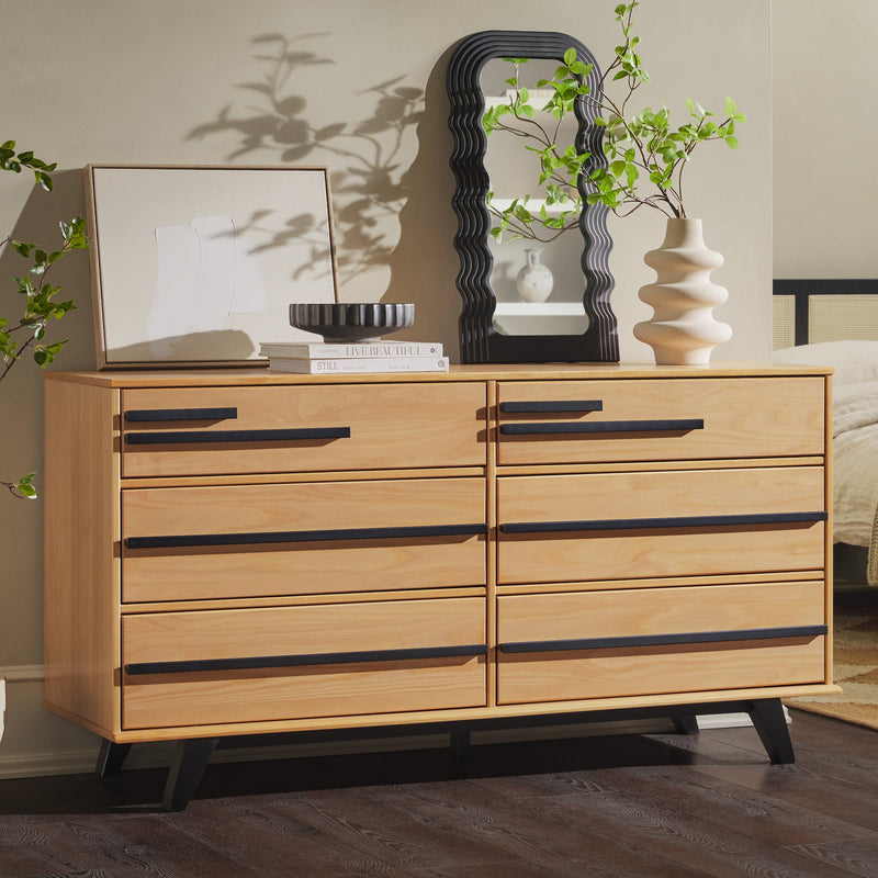 Rebecca 6-Drawer Solid Wood Modern Dresser