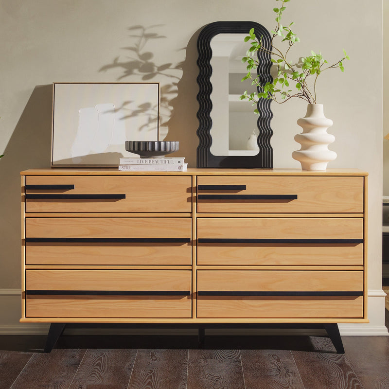 Rebecca 6-Drawer Solid Wood Modern Dresser