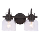 Brighton 2-Light Dark Bronze Dimmable Bathroom Vanity Light