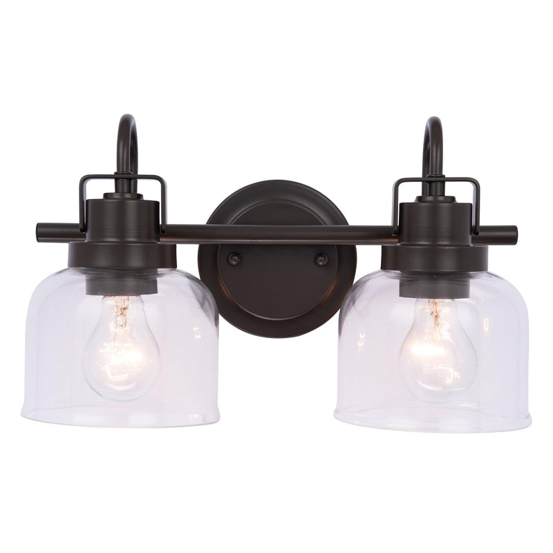 Brighton 2-Light Dark Bronze Dimmable Bathroom Vanity Light