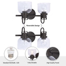 Brighton 2-Light Dark Bronze Dimmable Bathroom Vanity Light