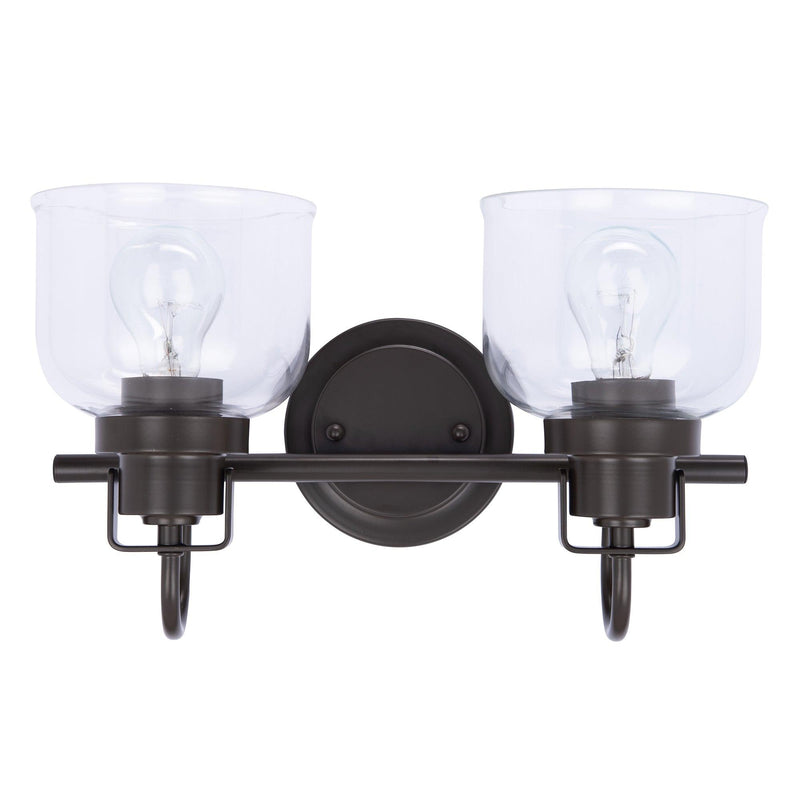 Brighton 2-Light Dark Bronze Dimmable Bathroom Vanity Light