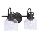 Brighton 2-Light Dark Bronze Dimmable Bathroom Vanity Light