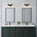 Brighton 2-Light Dark Bronze Dimmable Bathroom Vanity Light