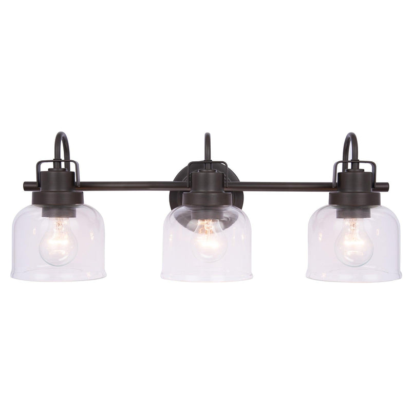 Brighton 3-Light Dark Bronze Dimmable Bathroom Vanity Light