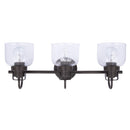 Brighton 3-Light Dark Bronze Dimmable Bathroom Vanity Light