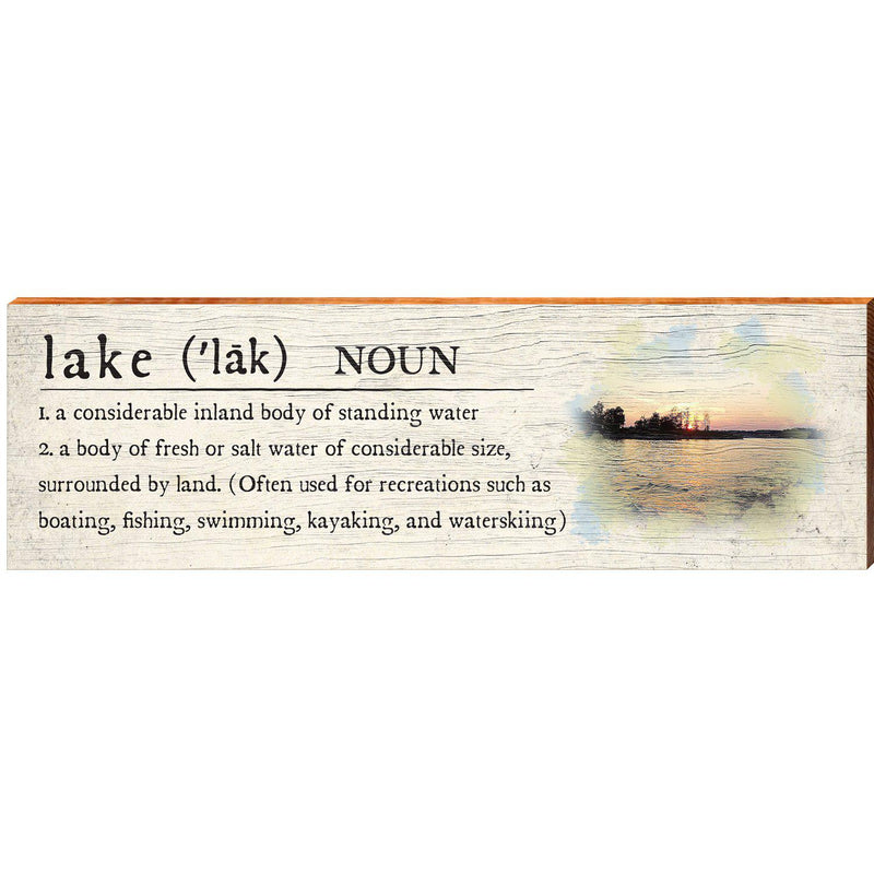 Lake Definition | Wall Art Print on Real Wood