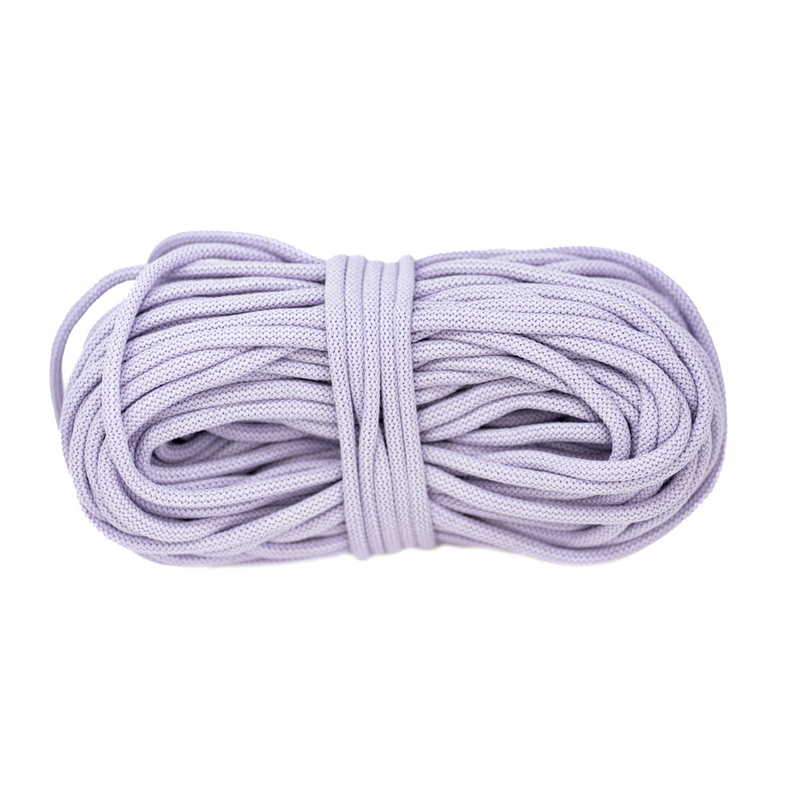 Braided Recycled Cotton Cord 9mm - Lilac