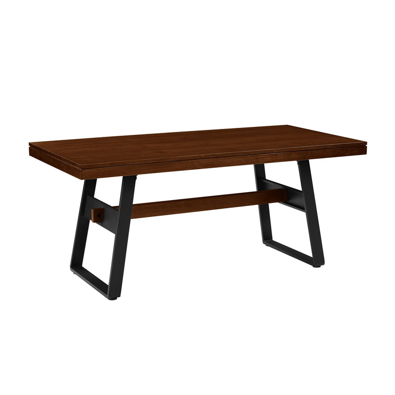 Brickell Modern Industrial Bridge-Leg Dining Table & Desk