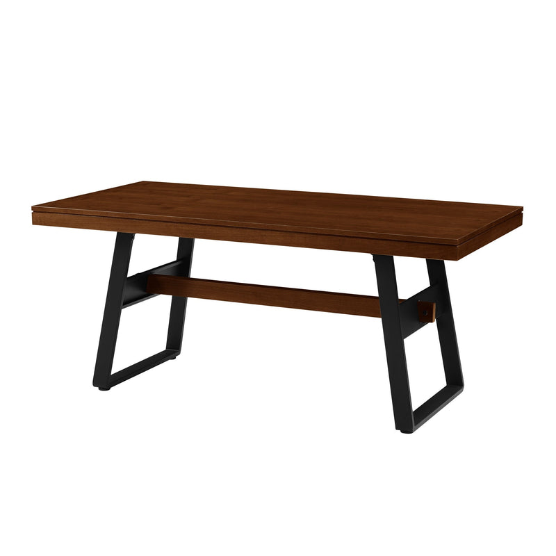 Brickell Modern Industrial Bridge-Leg Dining Table & Desk