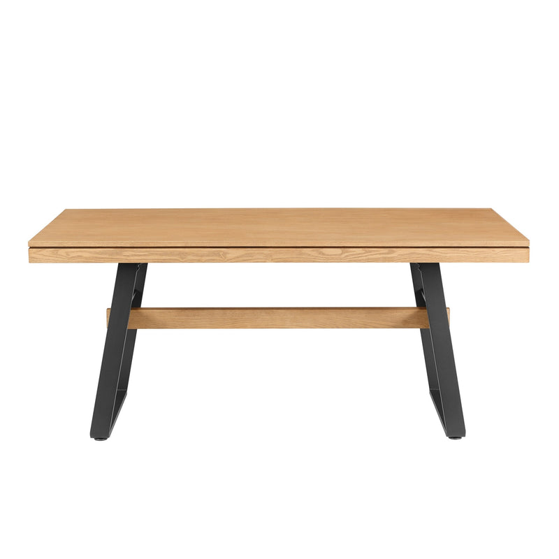 Brickell Modern Industrial Bridge-Leg Dining Table & Desk