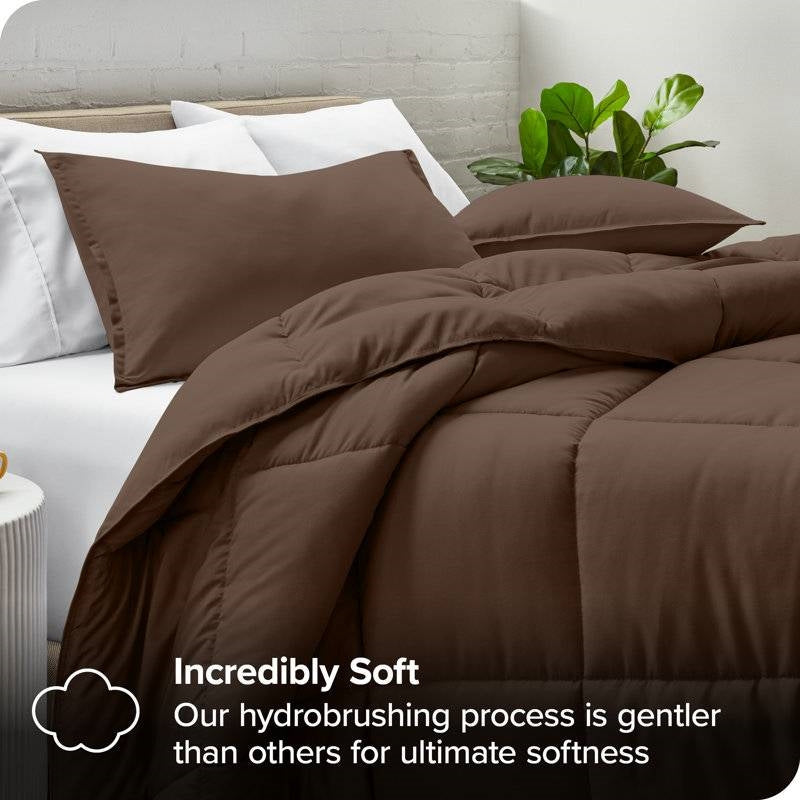 King / CAL King 3-Piece Down Alternative Comforter Set in Chocolate Brown, photo 3 of 5