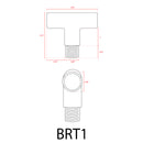 BRT1 - Brass T-Bar Coupling Accessory for Post/Path Light Fixtures