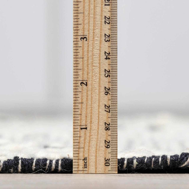 Brownhills Cream&Black Trellis Cotton Area Rug