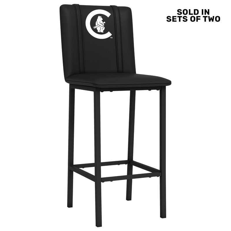 Bar Stool 500 with Chicago Cubs Cooperstown Secondary Set of 2