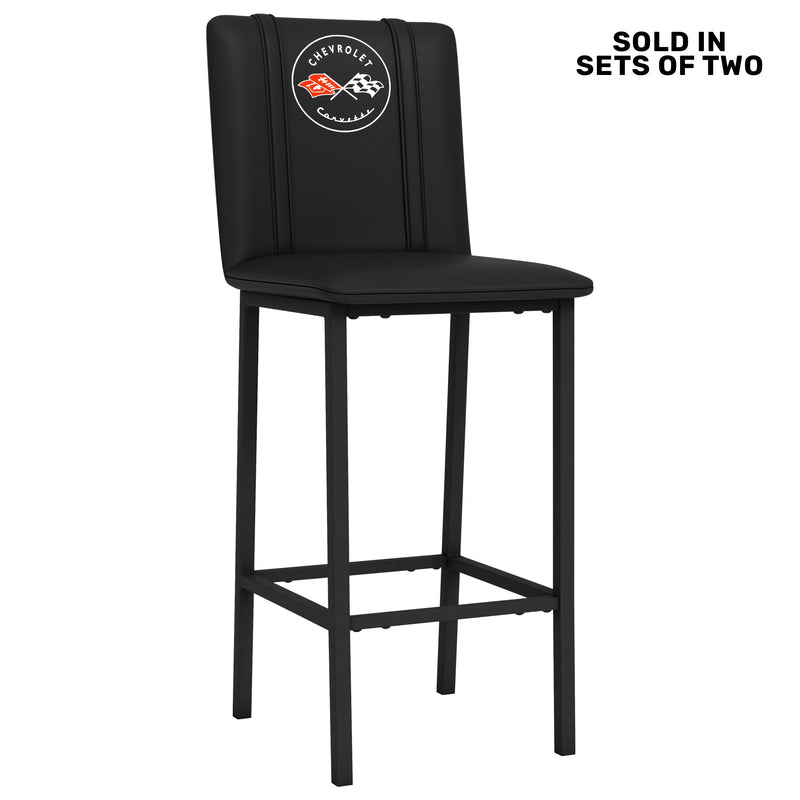 Bar Stool 500 with Corvette C1 Logo Set of 2