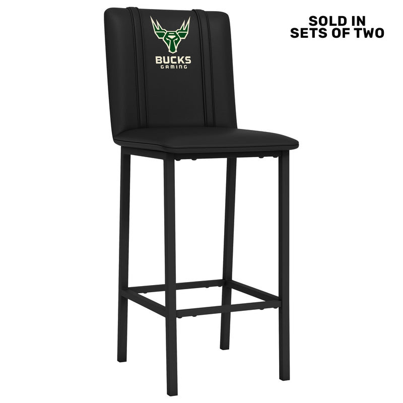 Bar Stool 500 with Bucks Gaming Global Logo [Can Only Be Shipped to Wisconsin] Set of 2