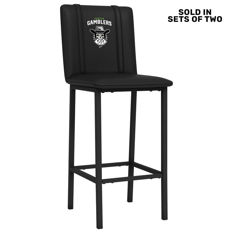 Bar Stool 500 with Austin Gamblers Primary Logo Set of 2