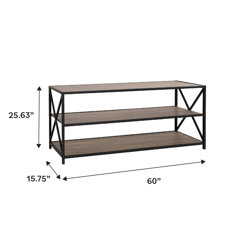 Metal X 60" Bookshelf