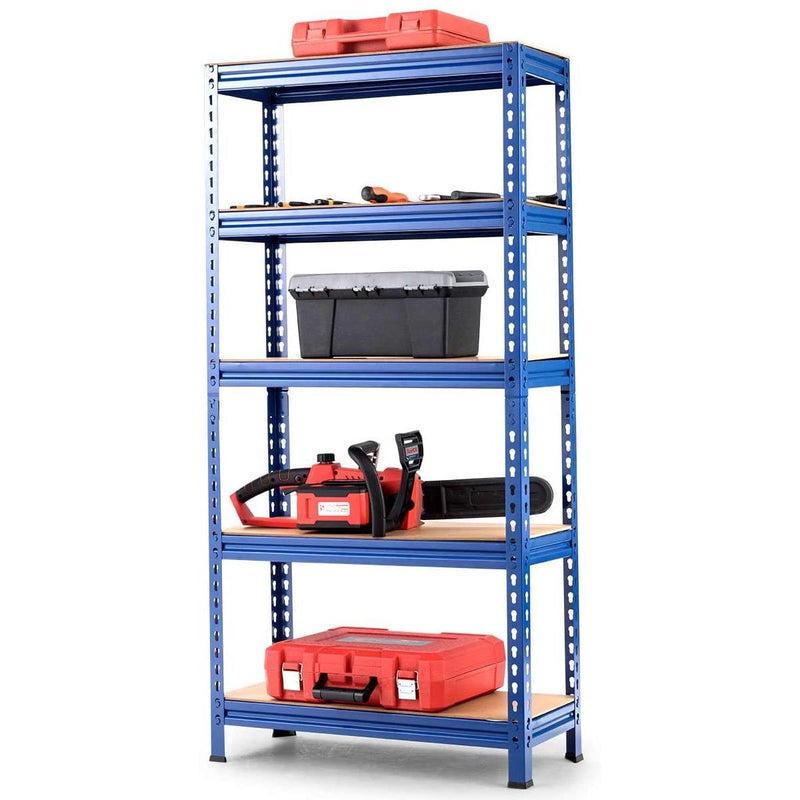 Heavy Duty 60 inch Adjustable 5-Shelf Metal Storage Rack in Navy Blue, photo 2 of 4
